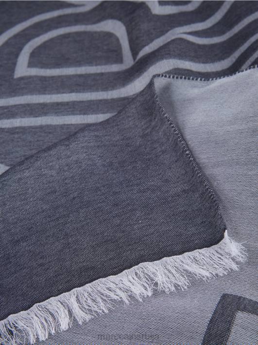 шал са логом Marc Cain D6881749 поноћно плава прибор