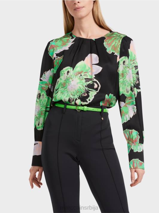 уски појас од кравље коже Marc Cain D6881662 тамно зелена јабука прибор