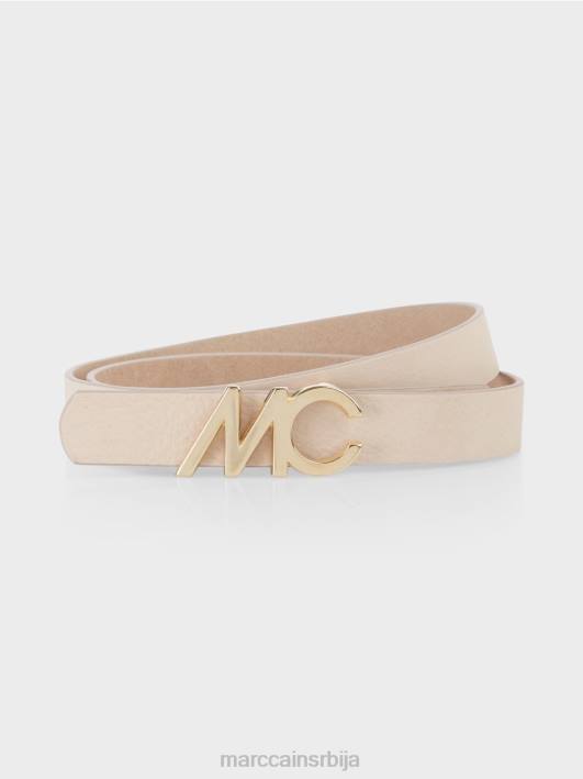 каиш у струку са логом копчом Marc Cain D6881680 тамна крема прибор