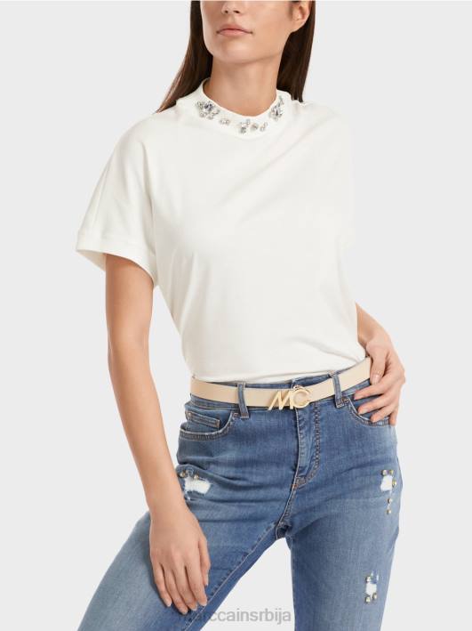 каиш у струку са логом копчом Marc Cain D6881680 тамна крема прибор