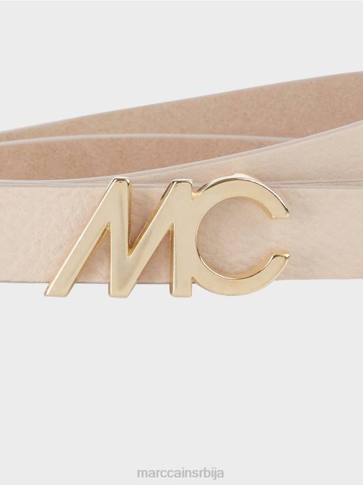 каиш у струку са логом копчом Marc Cain D6881680 тамна крема прибор