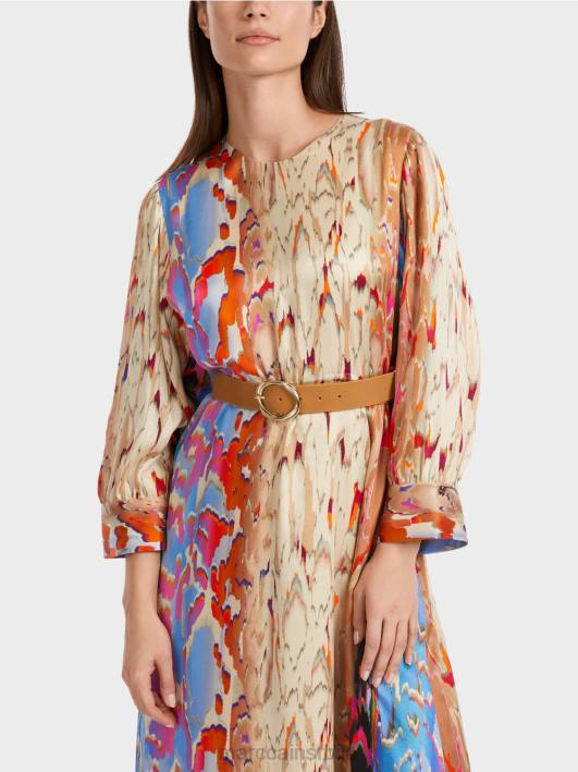 појас од нубук коже Marc Cain D6881683 светла карамела прибор