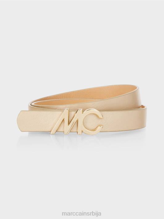 каиш са копчом са мц логом Marc Cain D6881686 светло злато прибор