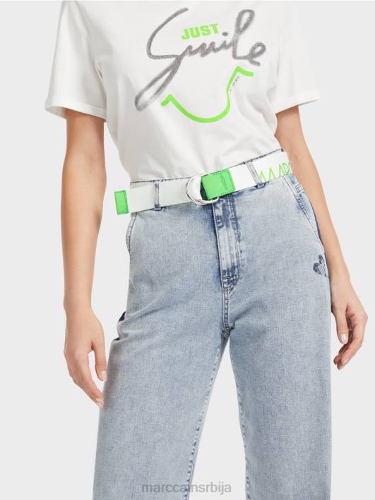 каиш у струку са принтом слова Marc Cain D6881699 светло шокантно зелено прибор