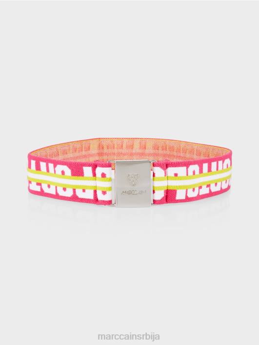 шарени појас око струка са металном копчом Marc Cain D6881719 супер розе прибор