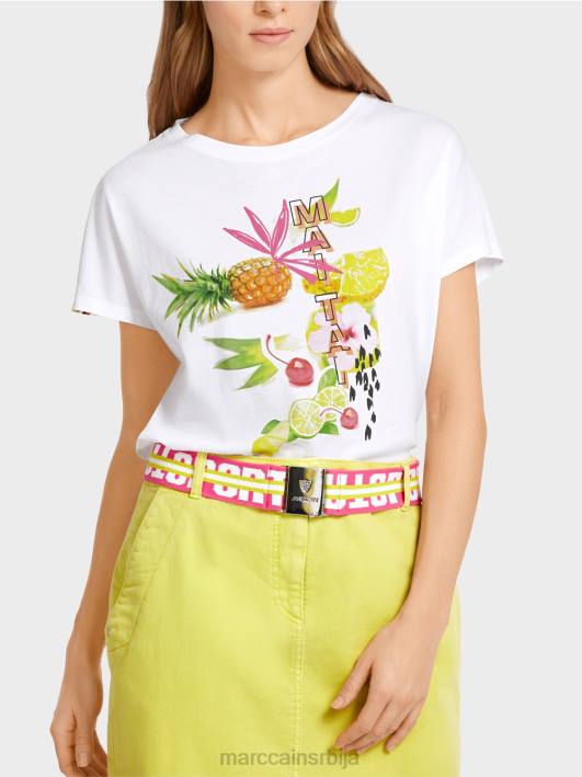 шарени појас око струка са металном копчом Marc Cain D6881719 супер розе прибор