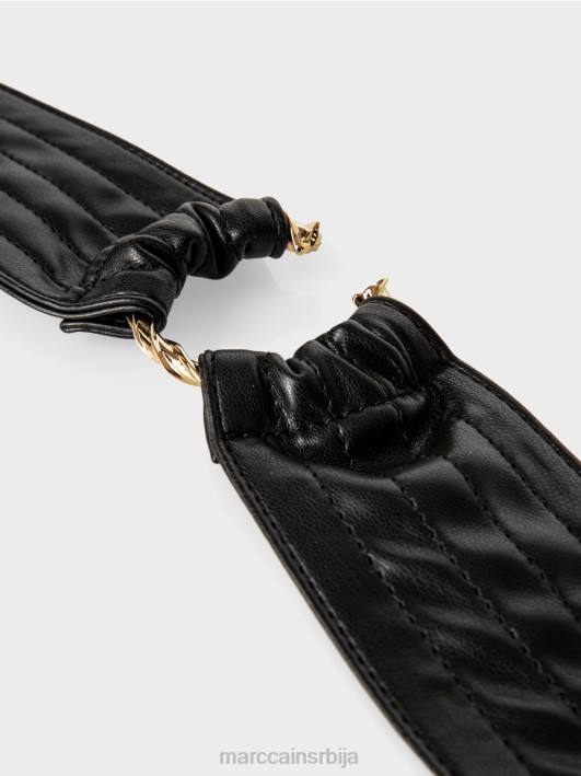 појас у струку са тордираним украшеним прстеном Marc Cain D6881743 црн прибор