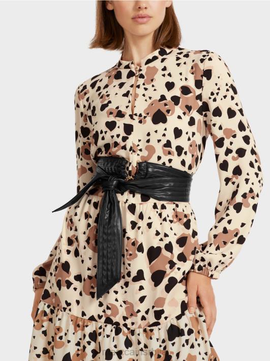 појас у струку са тордираним украшеним прстеном Marc Cain D6881743 црн прибор