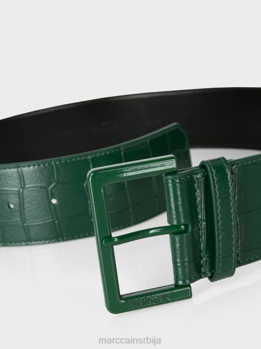 каиш од кравље коже изгледа крокодила Marc Cain D6881744 мрачна шума прибор