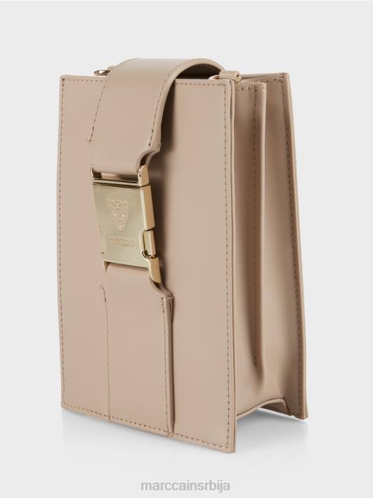 торба преко тела у уздужном формату Marc Cain D6881493 избељени песак прибор