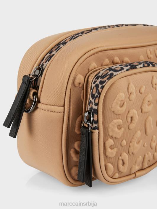 торба за раме са рељефним дизајном Marc Cain D6881502 мека кафа прибор