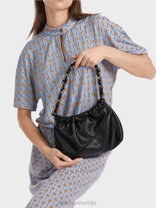 торба за раме са украсном ручком Marc Cain D6881516 црн прибор