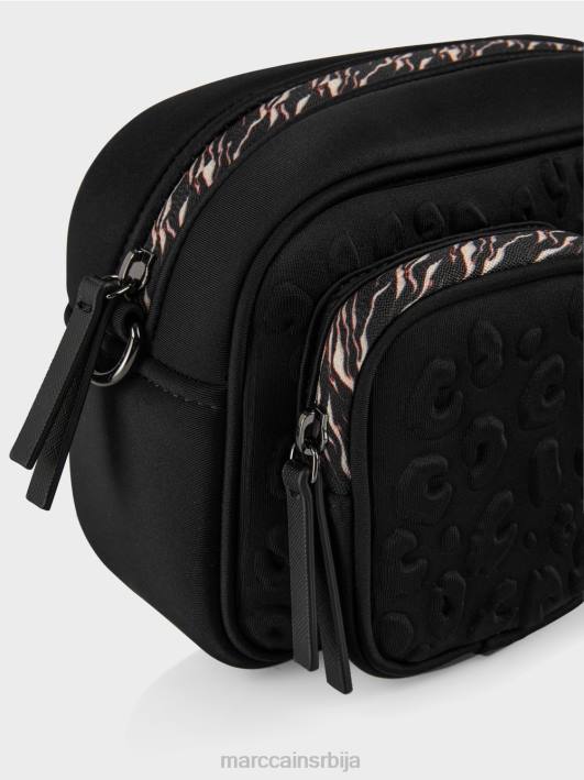 торба за раме са рељефним дизајном Marc Cain D6881517 црн прибор