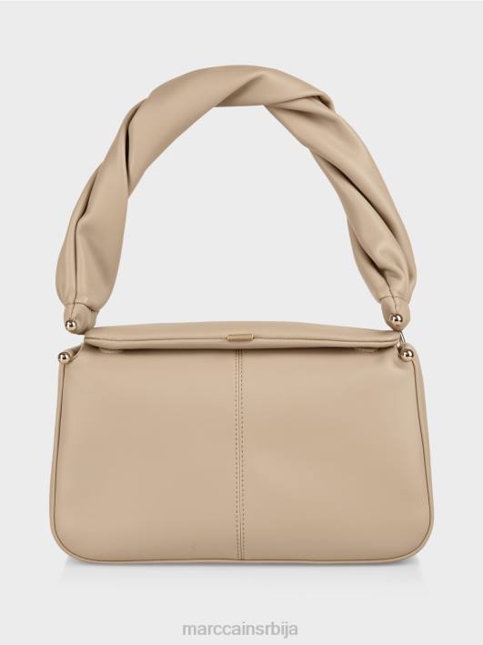торба на рамену са тордираном ручком Marc Cain D6881526 дубок песак прибор