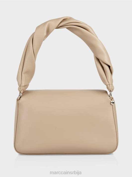 торба на рамену са тордираном ручком Marc Cain D6881526 дубок песак прибор