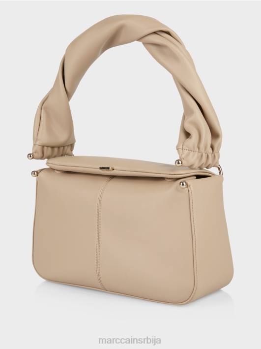 торба на рамену са тордираном ручком Marc Cain D6881526 дубок песак прибор