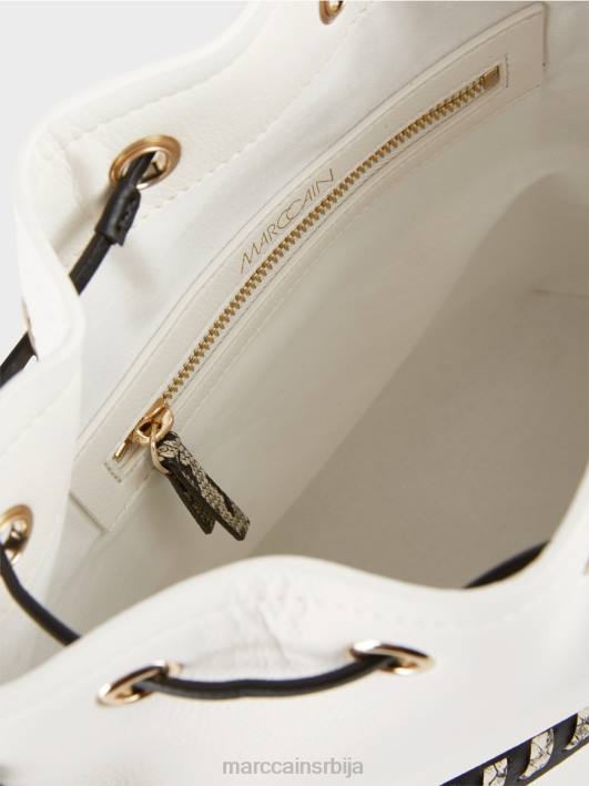 торба са кантом „преиспитајмо заједно“. Marc Cain D6881529 бело и црно прибор