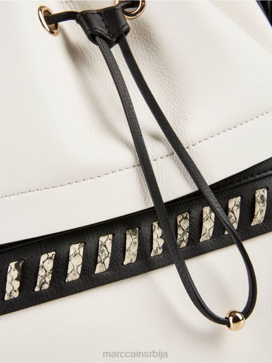 торба са кантом „преиспитајмо заједно“. Marc Cain D6881529 бело и црно прибор