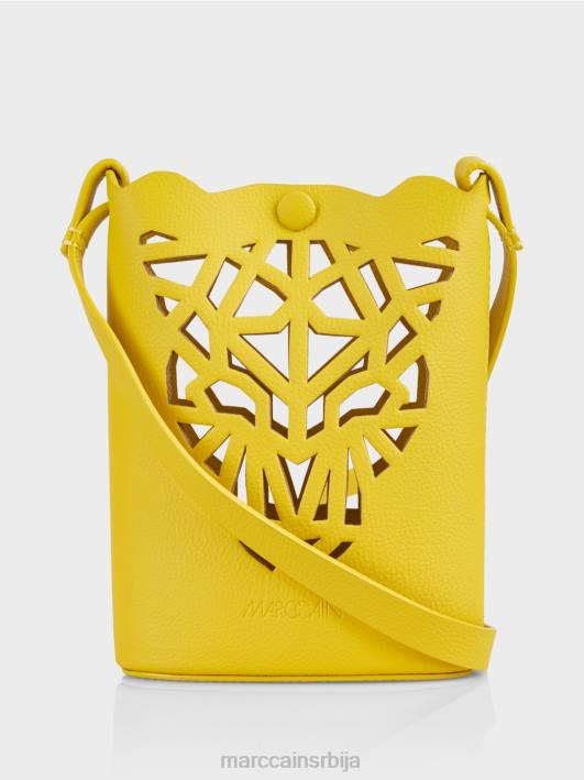 "преиспитајте заједно" мини торба са леопард главом Marc Cain D6881532 лимун зелена прибор