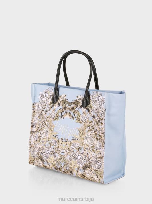 торба са цветним узорком Marc Cain D6881533 светло пудер плаве боје прибор