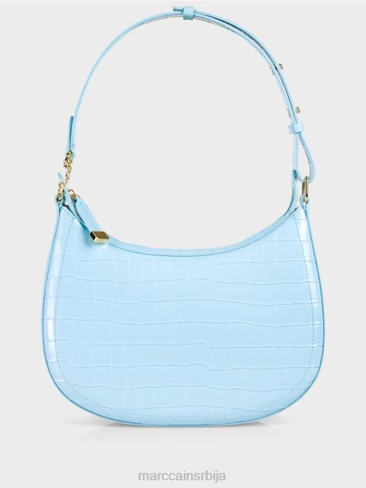 вештачка крок торба са горњом ручком Marc Cain D6881535 атмосферско плаво прибор