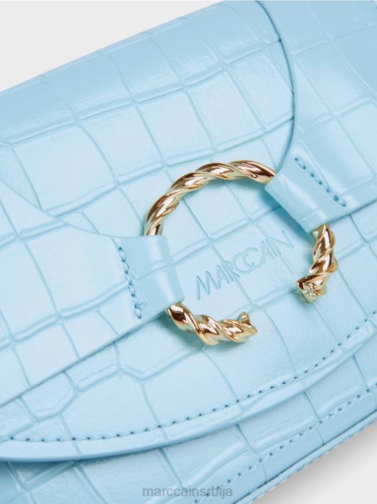 торба на рамену са украсним прстеном Marc Cain D6881536 атмосферско плаво прибор