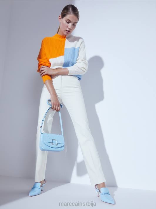 торба на рамену са украсним прстеном Marc Cain D6881536 атмосферско плаво прибор