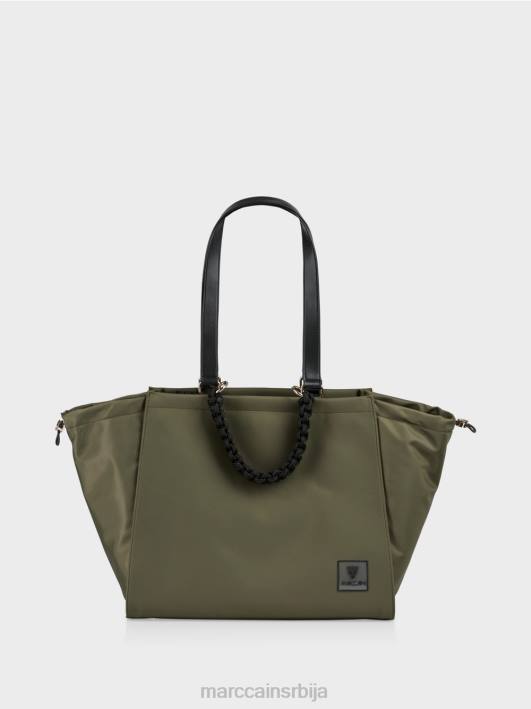 торба са хекланим ручкама "преиспитајмо заједно". Marc Cain D6881538 жута олив прибор