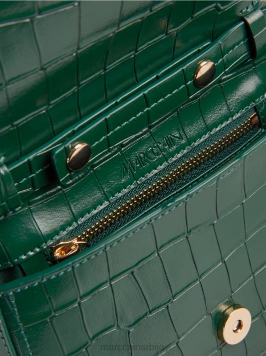 торба на рамену са украсним прстеном Marc Cain D6881540 мрачна шума прибор