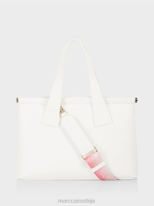 вештачка напа торба за раме са каишем Marc Cain D6881541 прљаво бело прибор