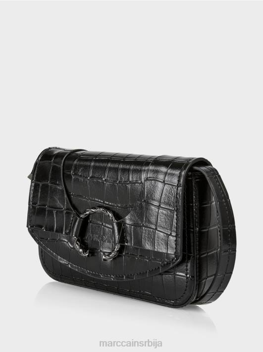 торба на рамену са украсним прстеном Marc Cain D6881542 црн прибор