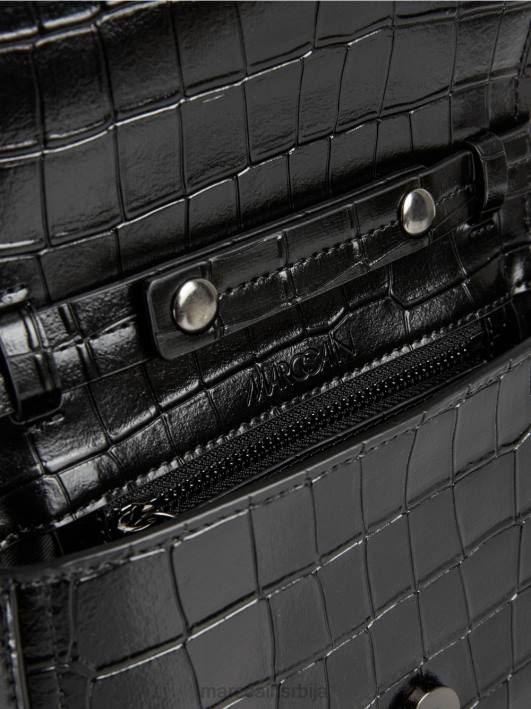 торба на рамену са украсним прстеном Marc Cain D6881542 црн прибор