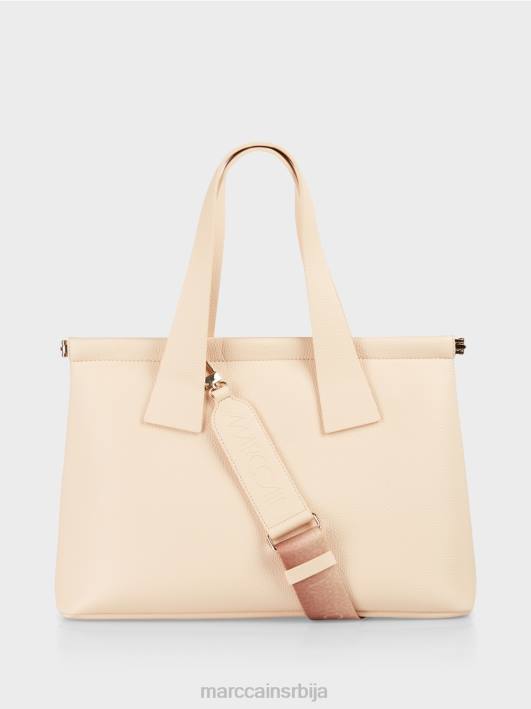 вештачка напа торба за раме са каишем Marc Cain D6881543 цреме прибор