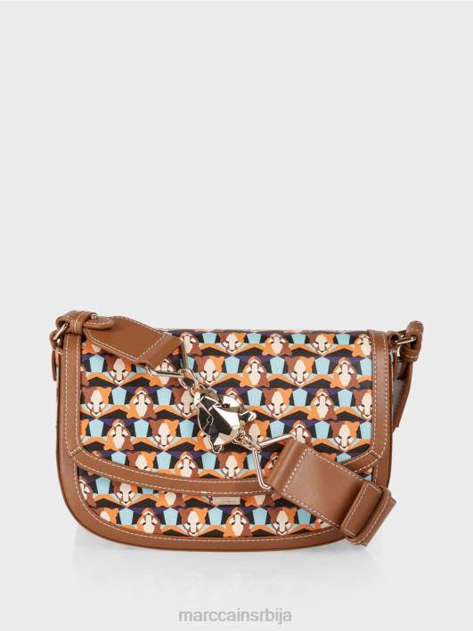 торбу на рамену понављајући узорак леопарда Marc Cain D6881545 јасно наранџаста прибор