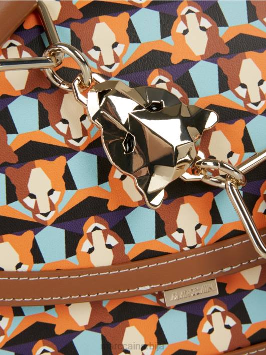 торбу на рамену понављајући узорак леопарда Marc Cain D6881545 јасно наранџаста прибор