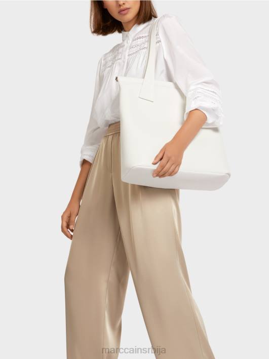 торба од вештачке напе Marc Cain D6881547 прљаво бело прибор