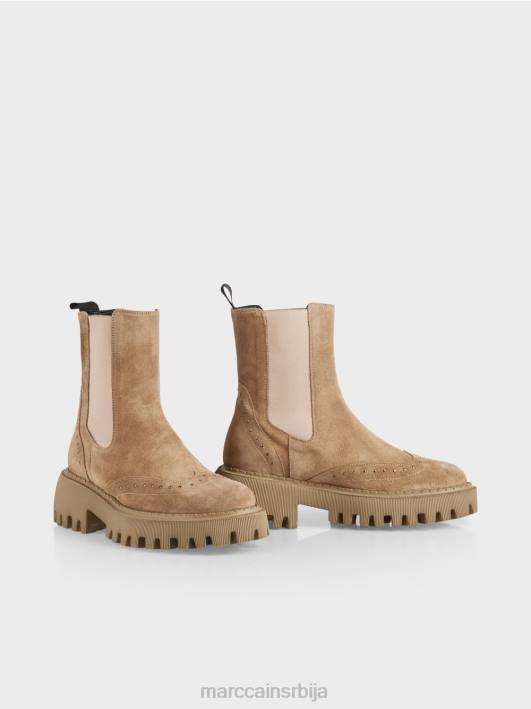 чизме челси са копчама Marc Cain D6881564 светла карамела обућа