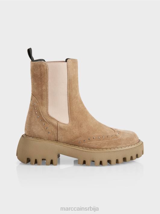 чизме челси са копчама Marc Cain D6881564 светла карамела обућа