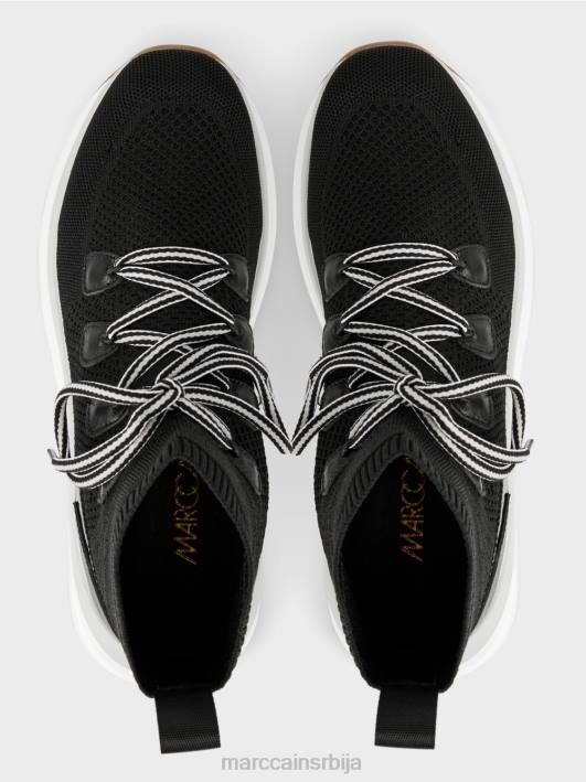 ципела средњег кроја у плетеном дизајну Marc Cain D6881647 црн обућа