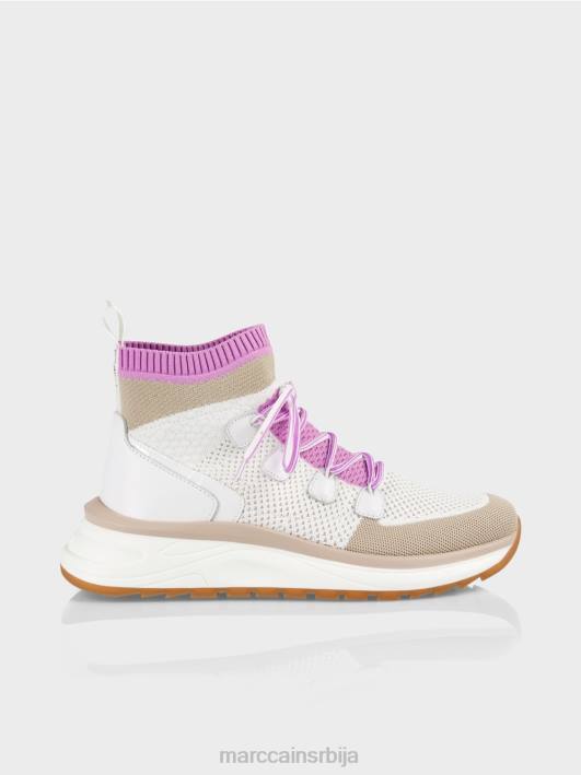 ципела средњег кроја у плетеном дизајну Marc Cain D6881648 светла лаванда обућа