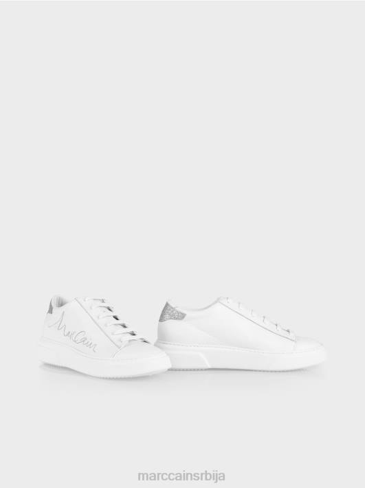 патике на пертле са натписом Marc Cain D6881552 бео обућа