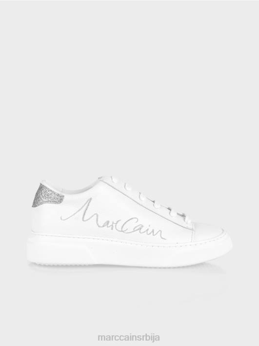 патике на пертле са натписом Marc Cain D6881552 бео обућа