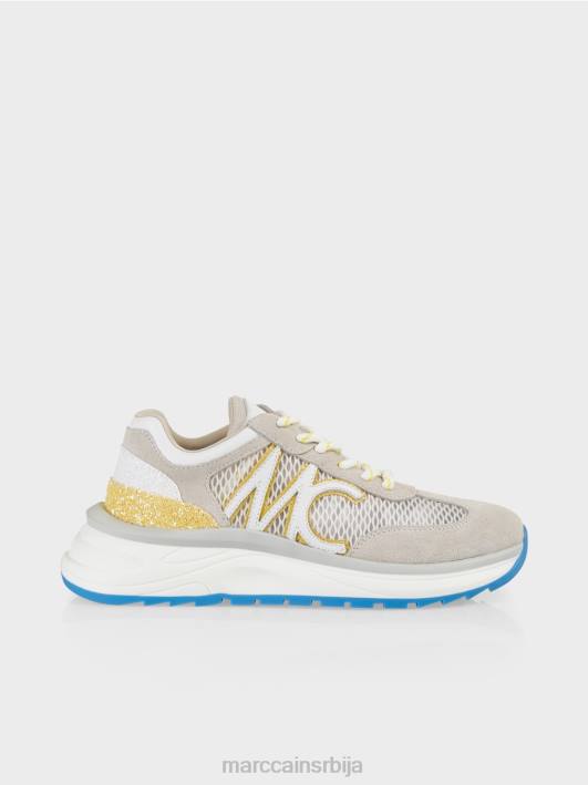 патике са мрежастим уметком Marc Cain D6881627 зелени сумпор обућа