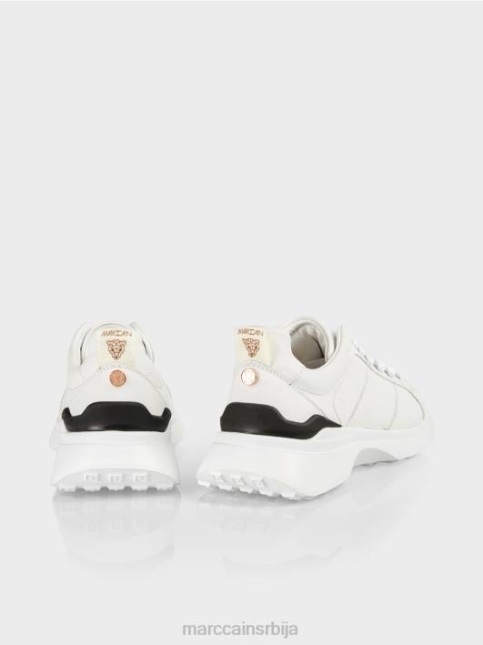 патике на пертле са контрастним детаљима Marc Cain D6881641 бео обућа