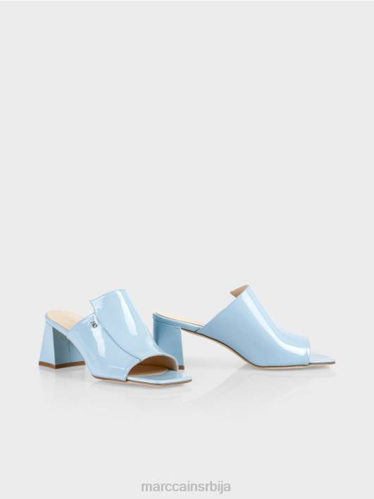 квадратне сандале „промислимо заједно“. Marc Cain D6881632 атмосферско плаво обућа