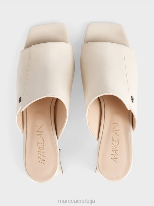 квадратне сандале „промислимо заједно“. Marc Cain D6881636 крема у праху обућа