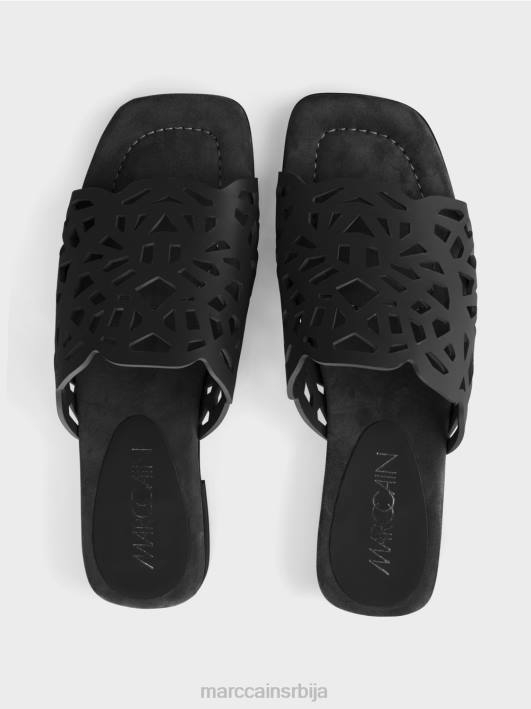 прозрачне сандале са изрезима Marc Cain D6881599 црн обућа