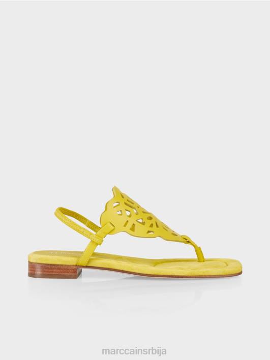 сандале за прсте са изрезима Marc Cain D6881601 лимун зелена обућа