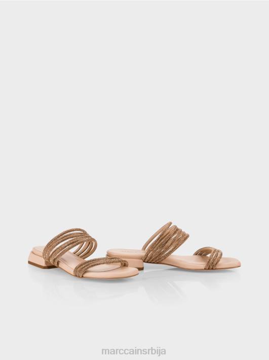 елегантне сандале са стакленим шљокицама Marc Cain D6881607 панна цотта обућа