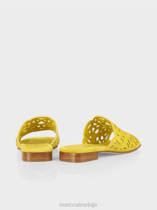 прозрачне сандале са изрезима Marc Cain D6881609 лимун зелена обућа